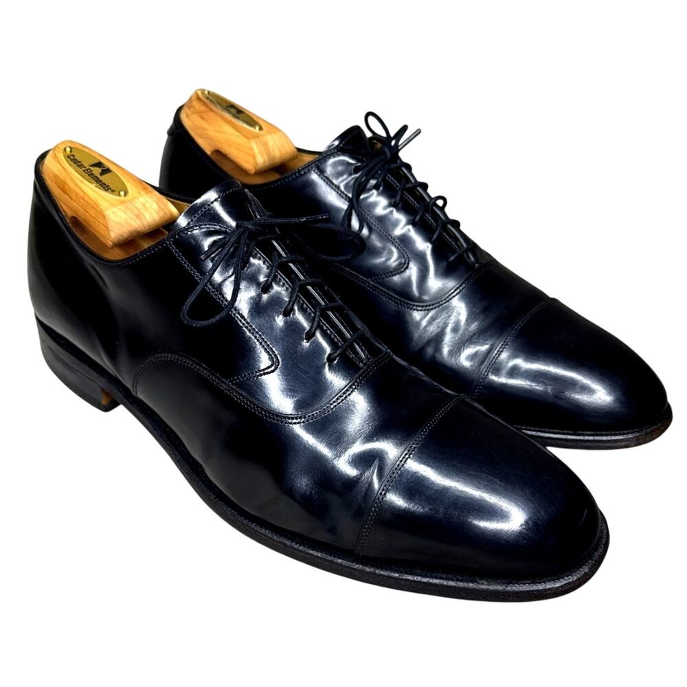 Johnston & Murphy Melton Cap Toe Oxford Black 11 EEE Goodyear Welt